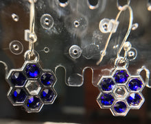 Load image into Gallery viewer, Honeycomb (sm silver) with Swarovski crystal