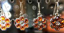 Load image into Gallery viewer, Honeycomb (sm silver) with Swarovski crystal